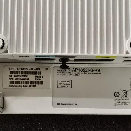 AIR-AP1852I-S-K9  Cisco Aironet 1852i AP 802.11a/g/n/ac