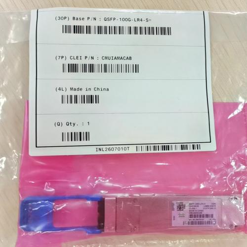 Cisco QSFP-100G-LR4-S Compatible QSFP28 100GBASE-LR4 1310nm 10km DOM Duplex LC/UPC SMF Optical Transceiver Module