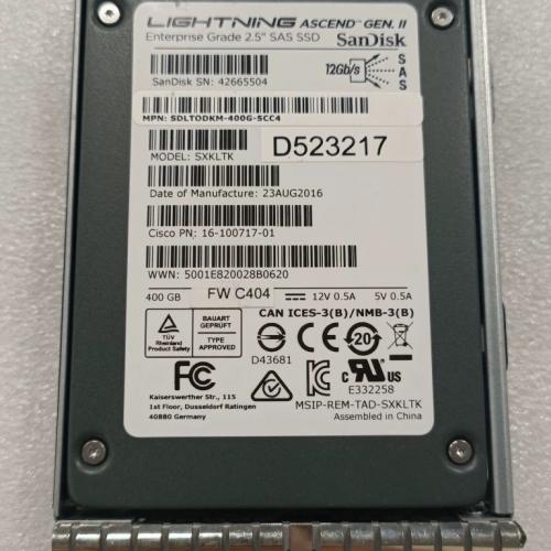 Cisco UCS-SD400G12S4-EP C480 C240 M4 400G SAS SSD 2.5in SSD 