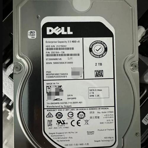 Dell 0WG9R0 2.0TB 7.2K SATA 6Gbs 3.5in HDD (Model ST2000NM0145)