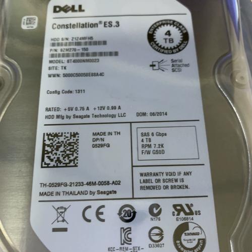 Dell 529FG Dell 4.0TB 7.2K SAS 6Gbs 128MB 512n 3.5in HDD