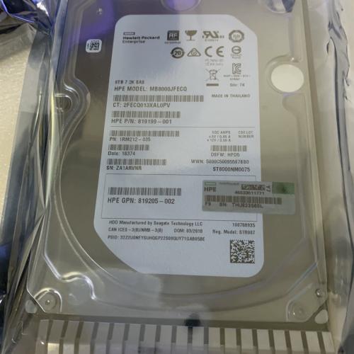 HP 861607-001 HP 8.0TB 7.2K SAS 12Gbs 256MB 512e 3.5in HDD