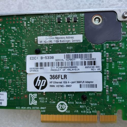 HPE 366FLR 669280-001 1Gb 4-Port PCIe 2.1 Network Adapter for G10