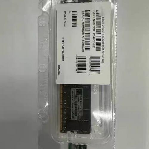 HPE P64707-B21 64GB (1x64GB) DDR5-5600MTs PC5-44800 2Rx4 Ecc Smart Memory Kit New Retail