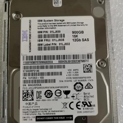 IBM 01KP910 01LJ835 900G 15K 2.5in 12G SAS HDD for V7000G2