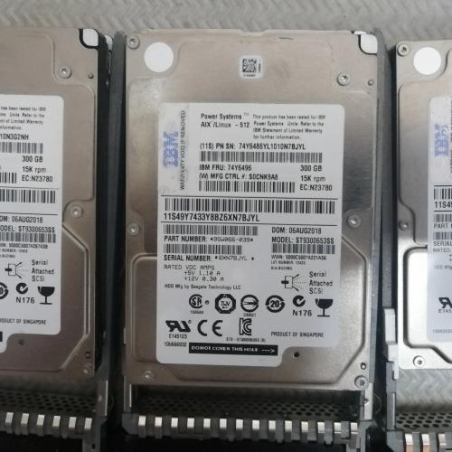 IBM 74Y6486 300GB 15K 2.5in SAS SFF-1 HDD Hard Drive AIX/Linux pSeries