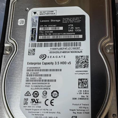 Lenovo 01DC487 01DC489 01DC491 4T SAS 7.2K DS2200 DS4200 HDD